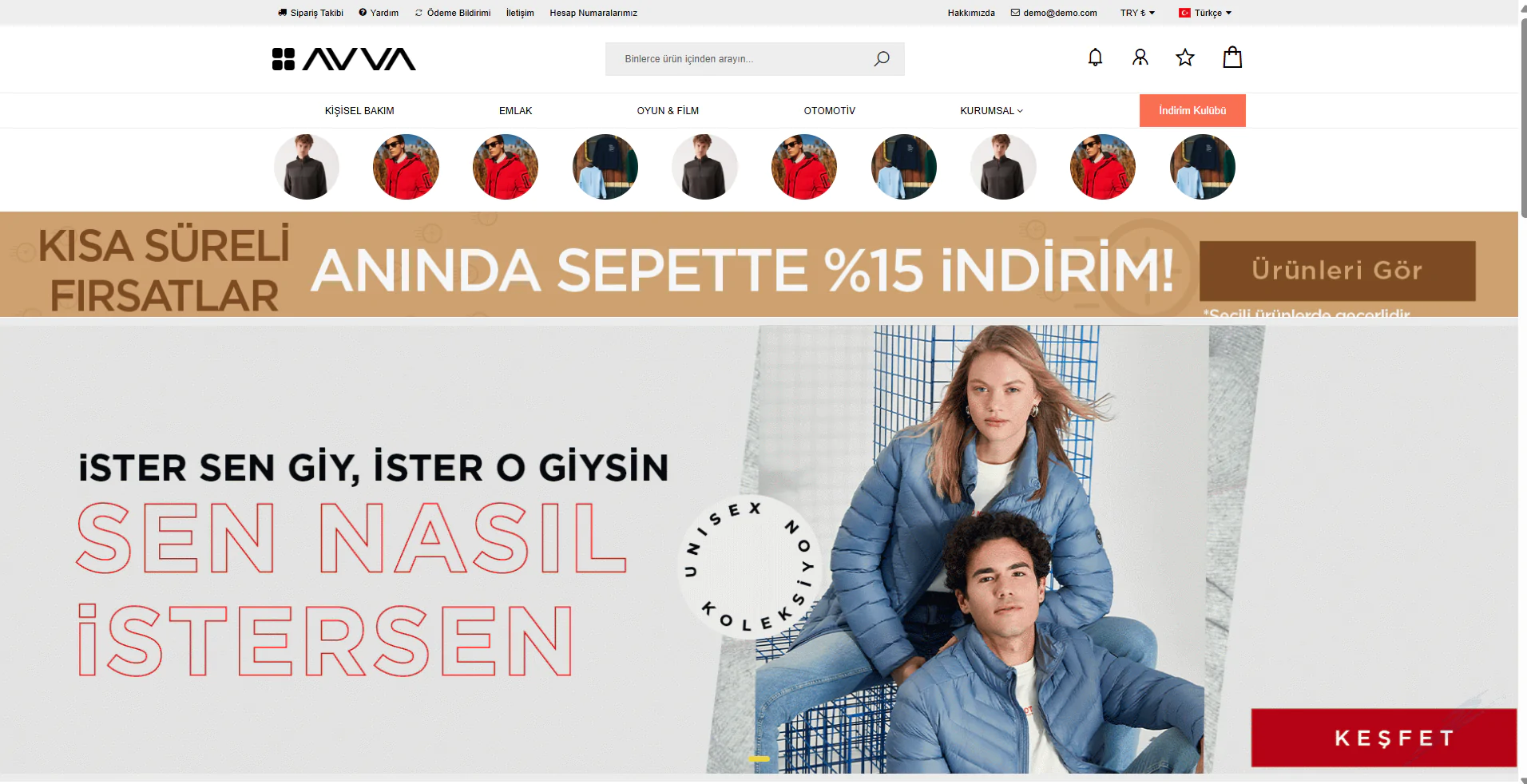 Profesyonel E-Ticaret Giyim&Moda Sitesi Yazılımı